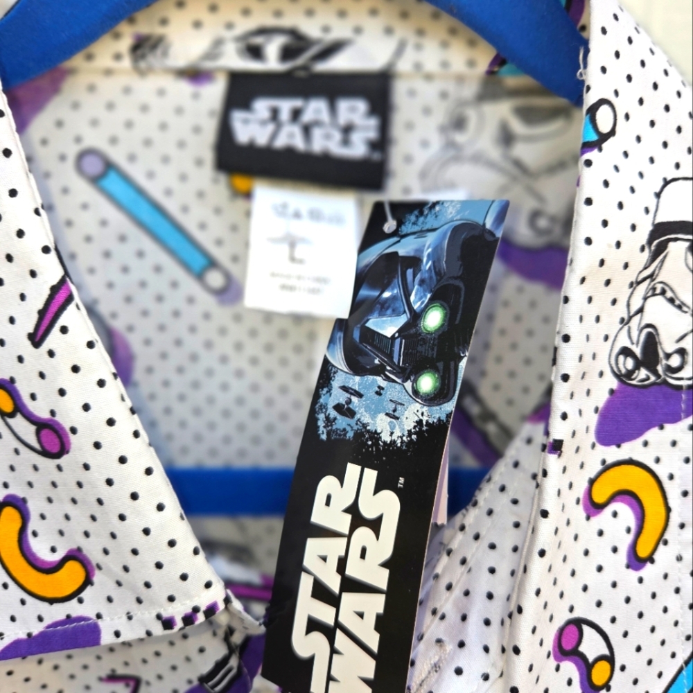 Star Wars White and Purple Men's Shirt - Picture 2 of 3